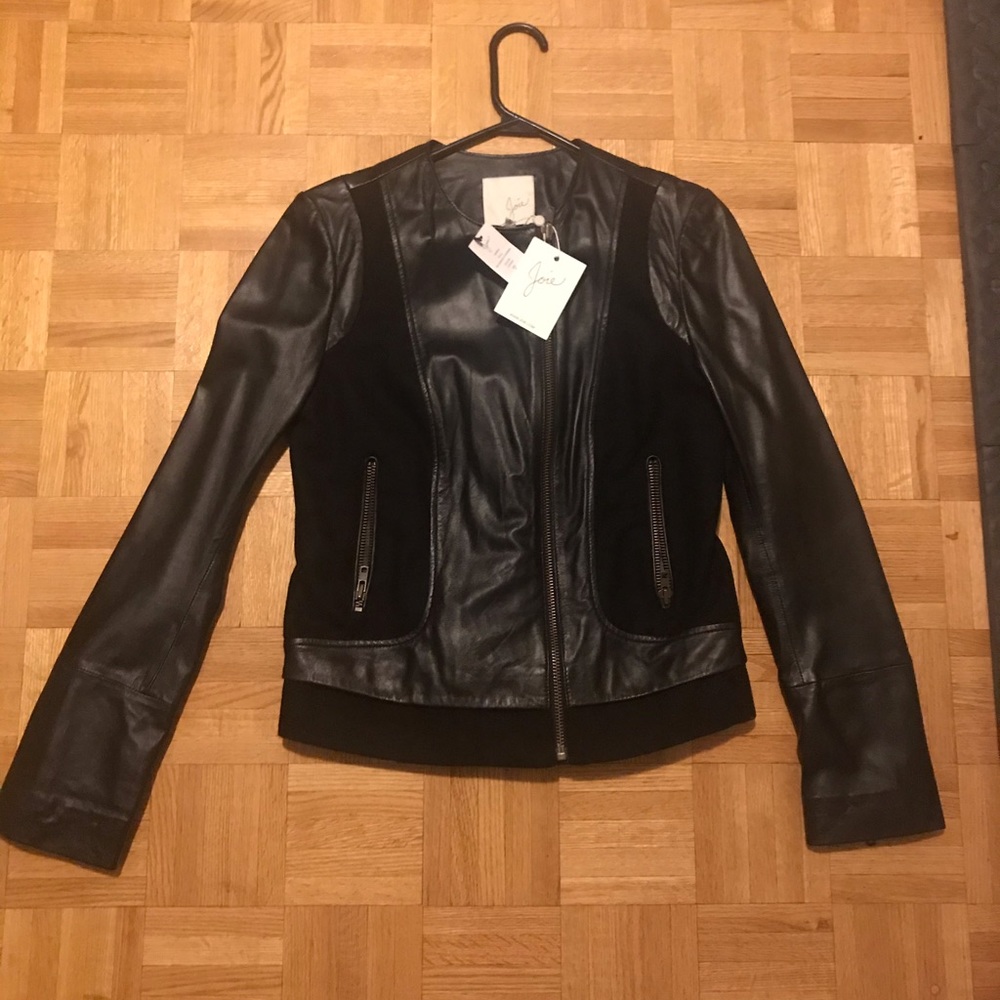 BNWT Joie leather jacket size small